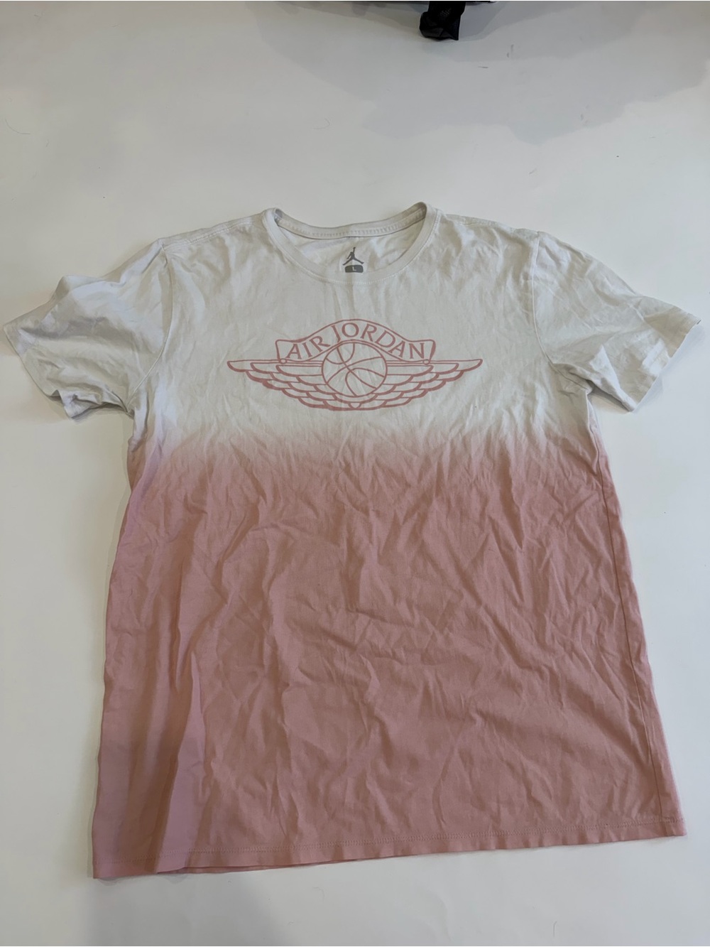 Jordan Ombre Pink & White Short Sleeve Tee